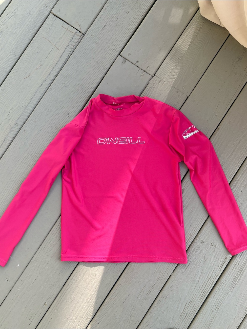 O'NEILL Kids Hot Pink Long Sleeve Rashguard, Size: 14